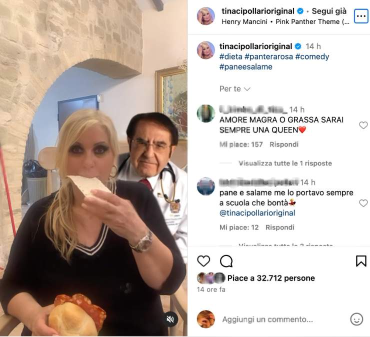 Tina Cipollari non riesce a seguire la dieta